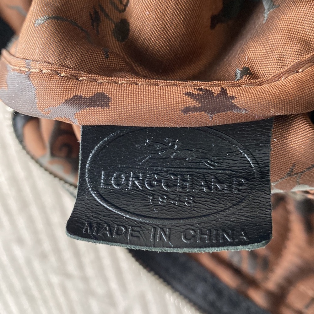 Longchamp Le Pliage Cuir Brown Leather Bag - Picture 8 of 12